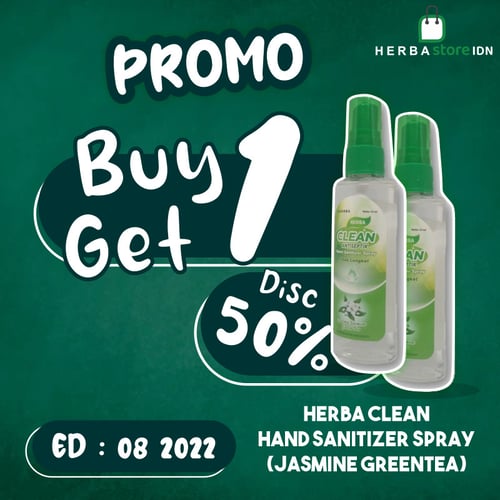 Buy 1 Get 1 - Herba Utama Clean Hand Sanitizer Jasmine Green Tea
