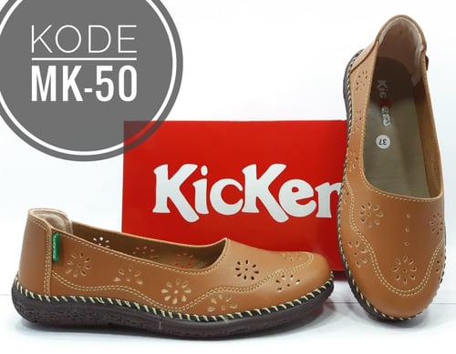 Fashion Wanita Sepatu Slip On Merk Kickers Kode Kode MK-50