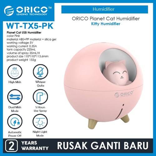 ORICO USB Humidifier Planet Cat - WT-TX5-PINK