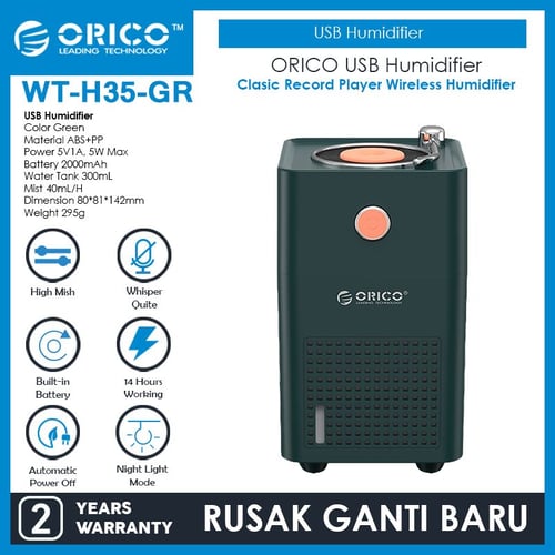 ORICO USB Humidifier 2000 mAh - WT-H35-GREEN