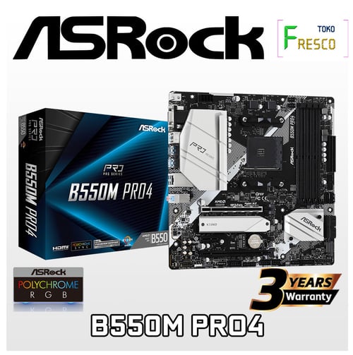 Motherboard ASRock B550M Pro4 AMD Socket AM4 DDR4 ATX