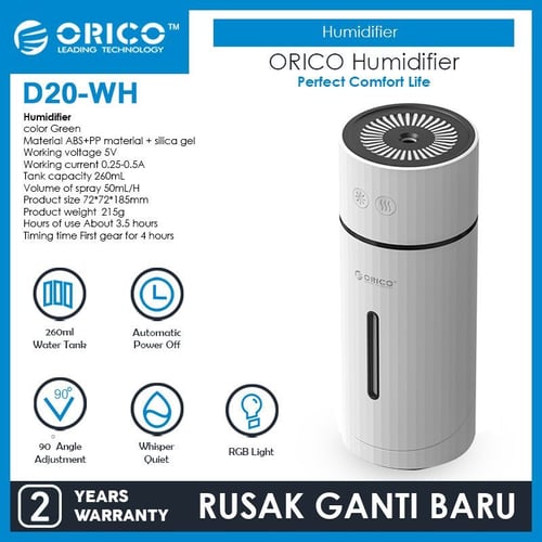 ORICO USB Humidifier - D20  WHITE
