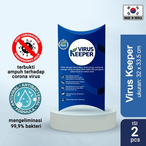 Virus Keeper Filter AC Split Kecil - Filter Udara Made in Korea Air Purifier (32x33.5cm)