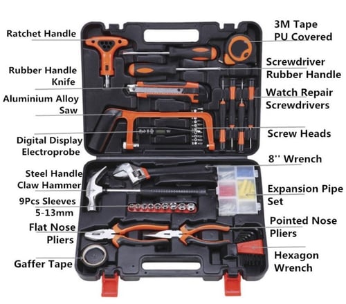 Alat Set Perkakas Toolset Toolbox Kit Box Hand Tools