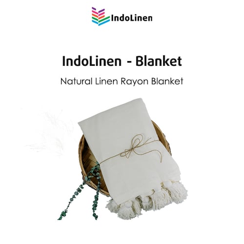 Indolinen Natural Linen Rayon Blanket
