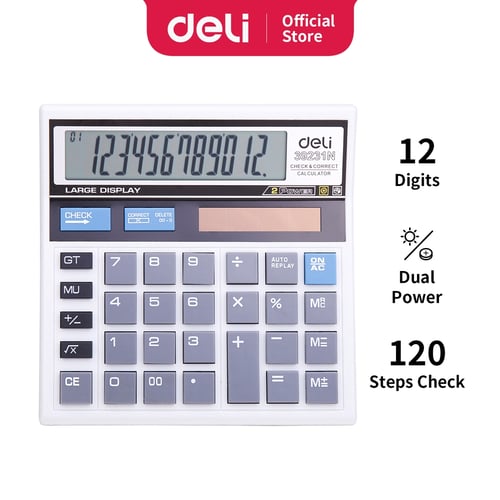 DELI  Kalkulator Meja 12 Digit Garansi 3 Tahun W39231N