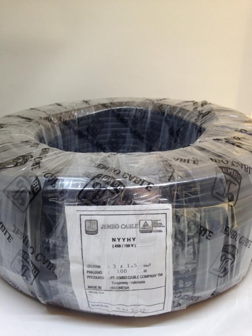 Kabel NYYHY 3x1.5mm (100 Meter) Merk Jembo