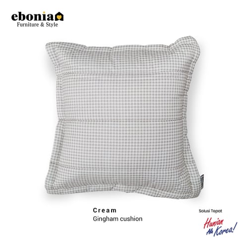 Ebonia GINGHAM Bantal Sofa Cream