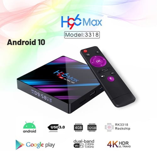 Android Box H96 OS 10 STB Android TV Box RK3318 Quad Core 64Bit 2GB/16GB