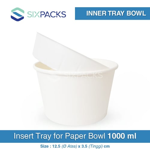 INNER TRAY PAPER BOWL 1000 ML (33 OZ)