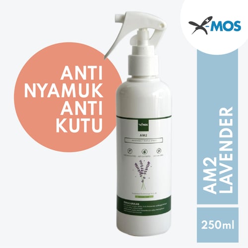 X-MOS AM2 Lavender 250ml - Spray Anti Kutu, Tungau, Nyamuk, Serangga