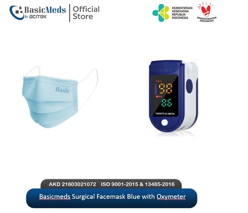 Basicmeds Surgical Blue with Oxymeter