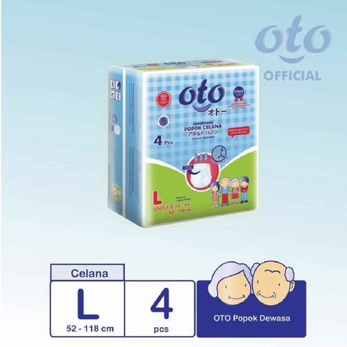 OTO Diapers Adult Pants / Popok Dewasa model Celana size L isi 4 pcs (OTP-4L)