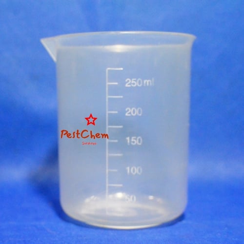 Beaker Plastik 250 ml - Gelas Tabung Ukur Takar