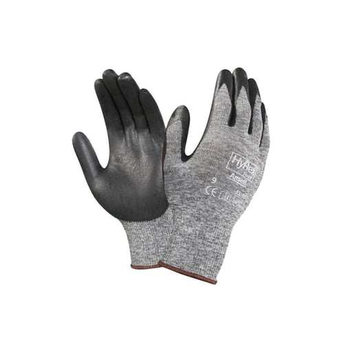ANSELL HYFLEX 11-801, Sarung Tangan Safety Grey & Black Nitrile Coated Machine Knit