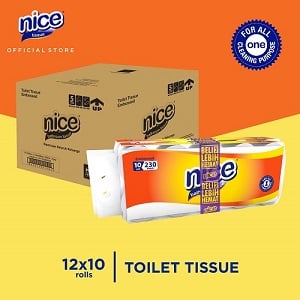 Karton - Nice Tissue Toilet 230 Sheets 10 Roll (Beli 2 Lebih Hemat)