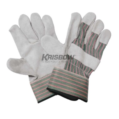 Sarung Tangan Work Glove Grey & Blue Leather Krisbow KW1000244