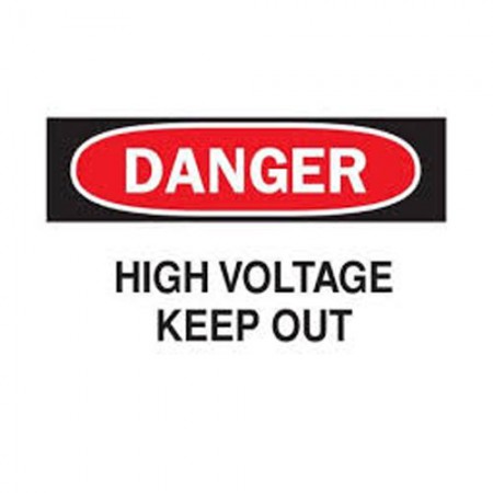 BRADY 43110 Safety Sign High Voltage 10X14