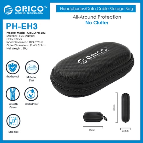 ORICO Headphones/Data Cable Storage Bag - PH-EH3