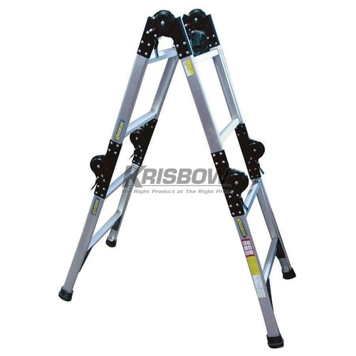 Tangga Lipat Ladder Adjustable 3.8 Mtr 4X3 Aluminium Krisbow KW0100605