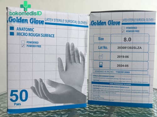 Golden Gloves Latex Sterile Surgical Powder Free Hand Gloves
