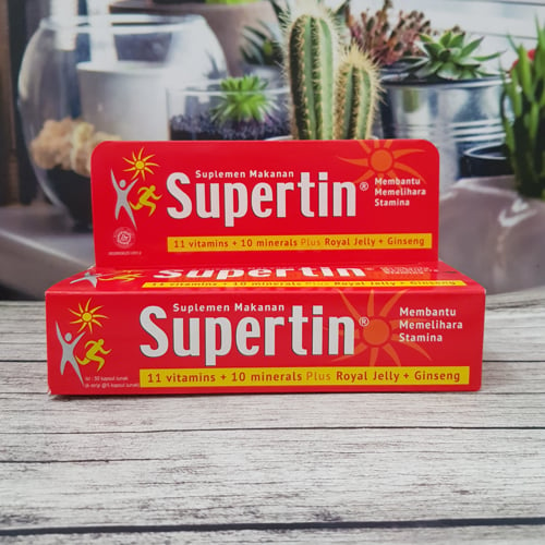 Supertin Kapsul isi 30s - Suplemen Multivitamin, Ginseng, Royal Jelly