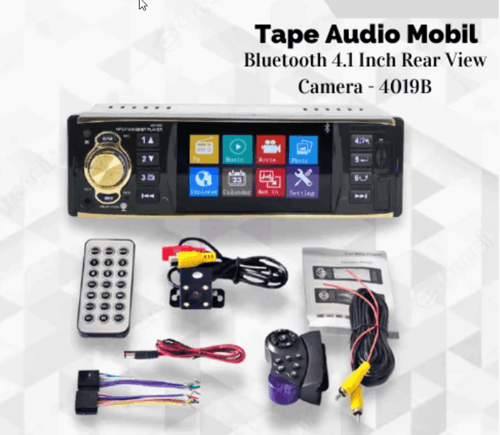 Tape Audio Mobil Bluetooth 4.1 Inch Rear View Camera