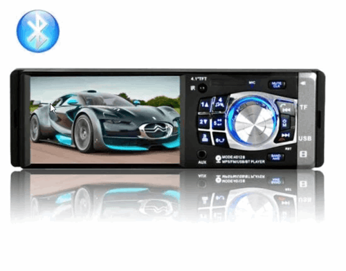 AMPrime Tape Audio Mobil Media Player Monitor LCD 4.1 Inch FM Radio with ROMRSK9BK ear Camera - 4012B - Black