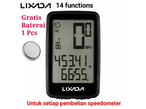 speedometer sepeda lixada WIRELESS & USB RECHARGEABLE bisa charge atau di isi ulang