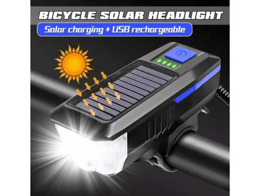 NewG LY17 BICYCLE HEADLAMP BELL CREE T6 SOLAR LAMPU SEPEDA USB RECHARGEABLE