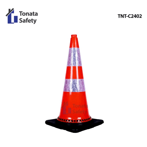 Safety Traffic Cone / Kerucut Lalu Lintas Tonata 2.4 Kg 2,4 Kg Alas Hitam
