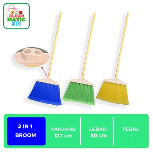 Clean Matic - Sapu 2 in 1 (2 in 1 Broom)