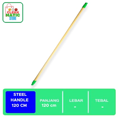 Clean Matic - Steel Handle 120 cm (Tongkat Sapu dan Alat Pel)