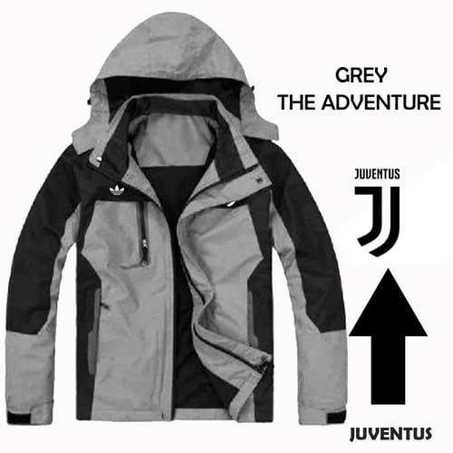 Jaket Waterproof Adventure Abu Juventus | Jaket Gunung  Adventure Abu Juventus