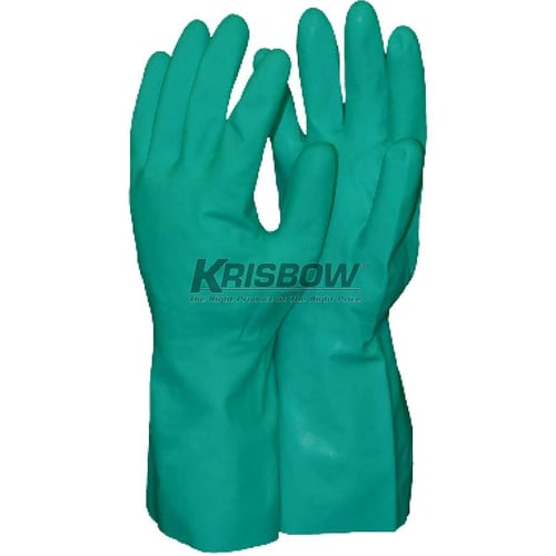 Sarung Tangan Glove Nitrile (L) Green Krisbow KW1000848