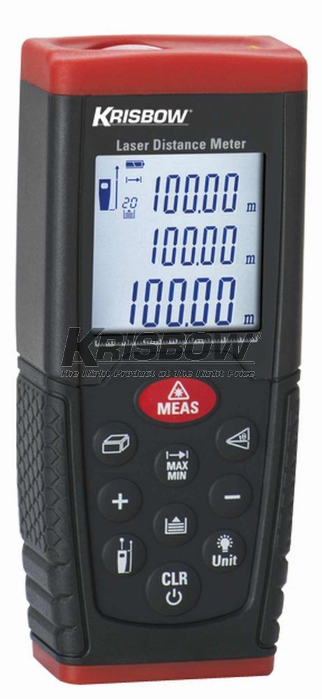 Meteran Laser Distance Meter 100 M Compact Krisbow 10106768