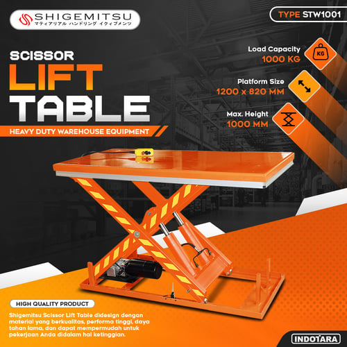 Scissor Lift Table 1 Ton Shigemitsu - STW1001