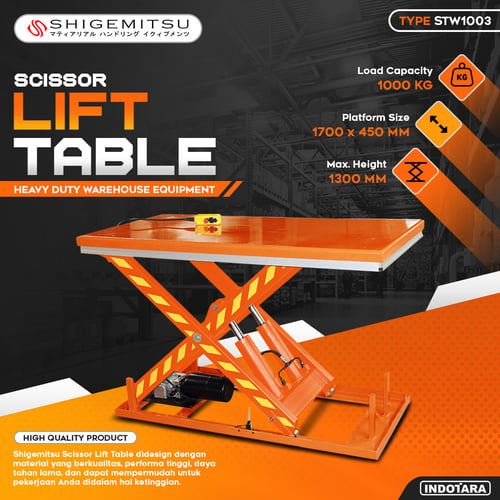 Scissor Lift Table 1 Ton Shigemitsu - STW1003