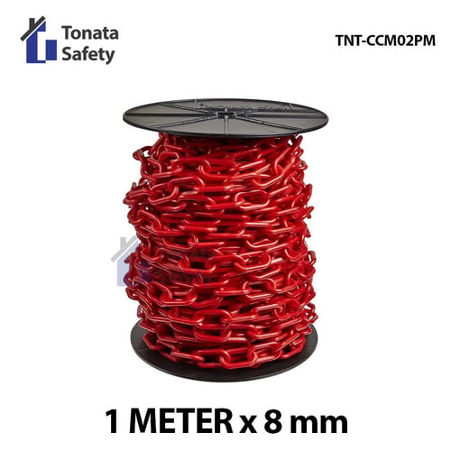 Rantai Plastik / Cone Chain / 8 mm PER METER / Merah