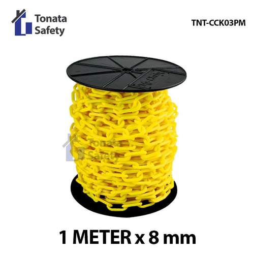 Rantai Plastik / Cone Chain / 8 mm PER METER / Kuning