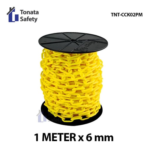 Rantai Plastik / Cone Chain / 6 mm PER METER / Kuning