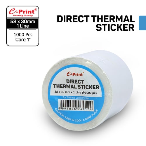 Direct Thermal Sticker Label e-Print 58 x 30 mm