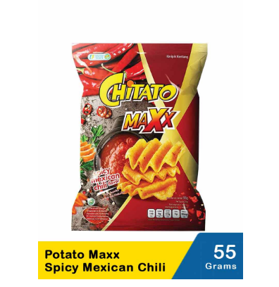 Chitato Snack Potato Maxx Spicy Mexican 55G