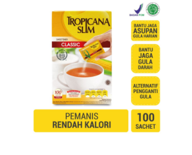 Tropicana Slim Sweetener Low Calori 100X2.5g