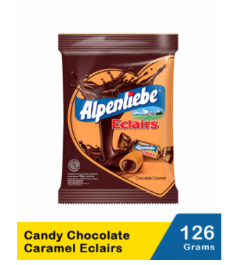 Alpenliebe Candy Chocolate Caramel Eclairs 126G
