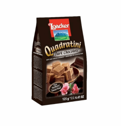 Loacker Wafer Quadratini Dark Chocolate 125G