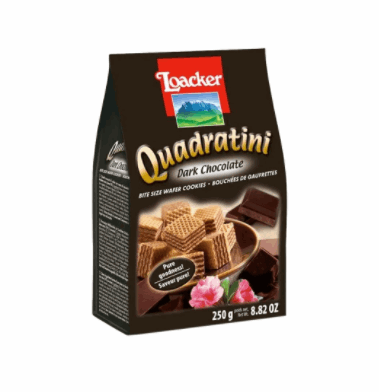 Loacker Wafer Quadratini Dark Chocolate 250G