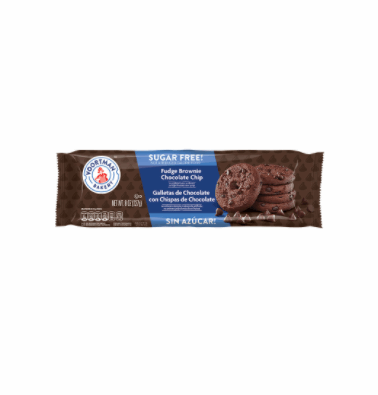 Voortman Sugar Free Cookies Fudge Brownie Chocolate Chip 227G