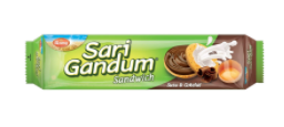 Roma Biscuit Sari Gandum Sandwich Susu & Cokelat 115G