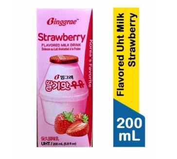 Binggrae Flavored Uht Milk Strawberry 200Ml